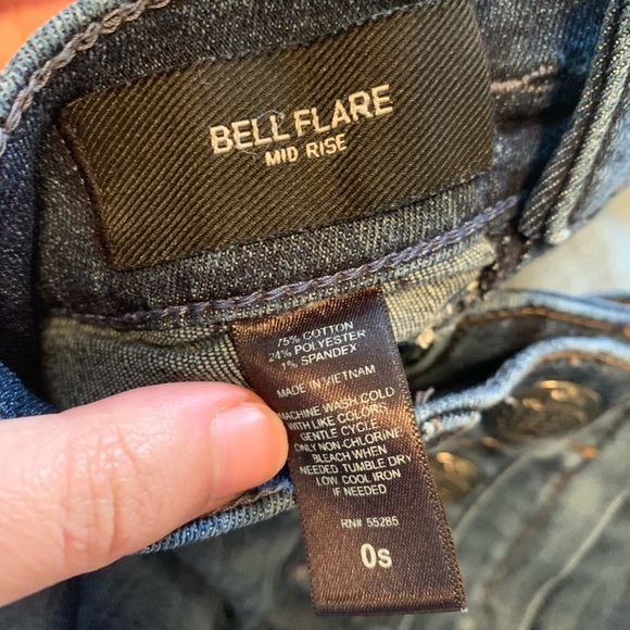 Express Bell Flare Mid Rise Jeans - Picture 9 of 10